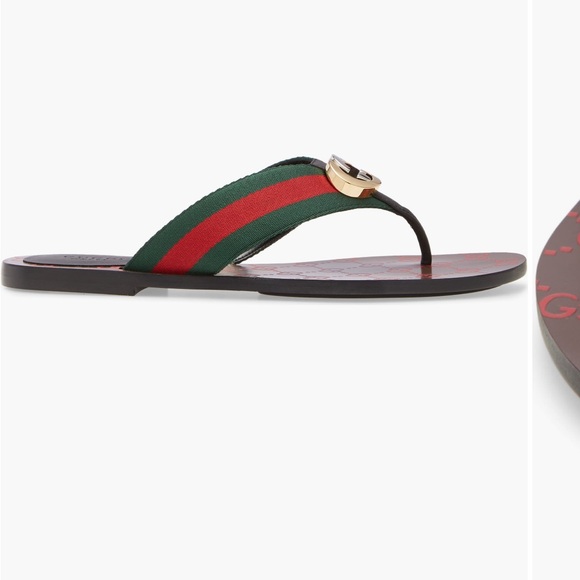 Kiki Gucci GG web Flip Flop - Picture 3 of 15